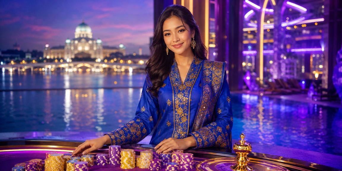 Suasana hiburan kasino Malaysia dengan pakaian tradisional baju kurung di Putrajaya